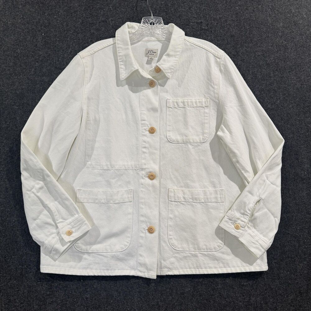J. Crew Factory White Cotton Jean Jacket